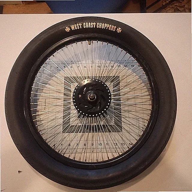 RARE West Coast Choppers Front Wheel 20x3.0 Fat Tire Black 68 Spoke Used Bike 04